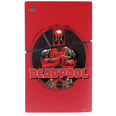 Marvel Deadpool Wade Wilson PS5 Slim Digital Edition Console Skin